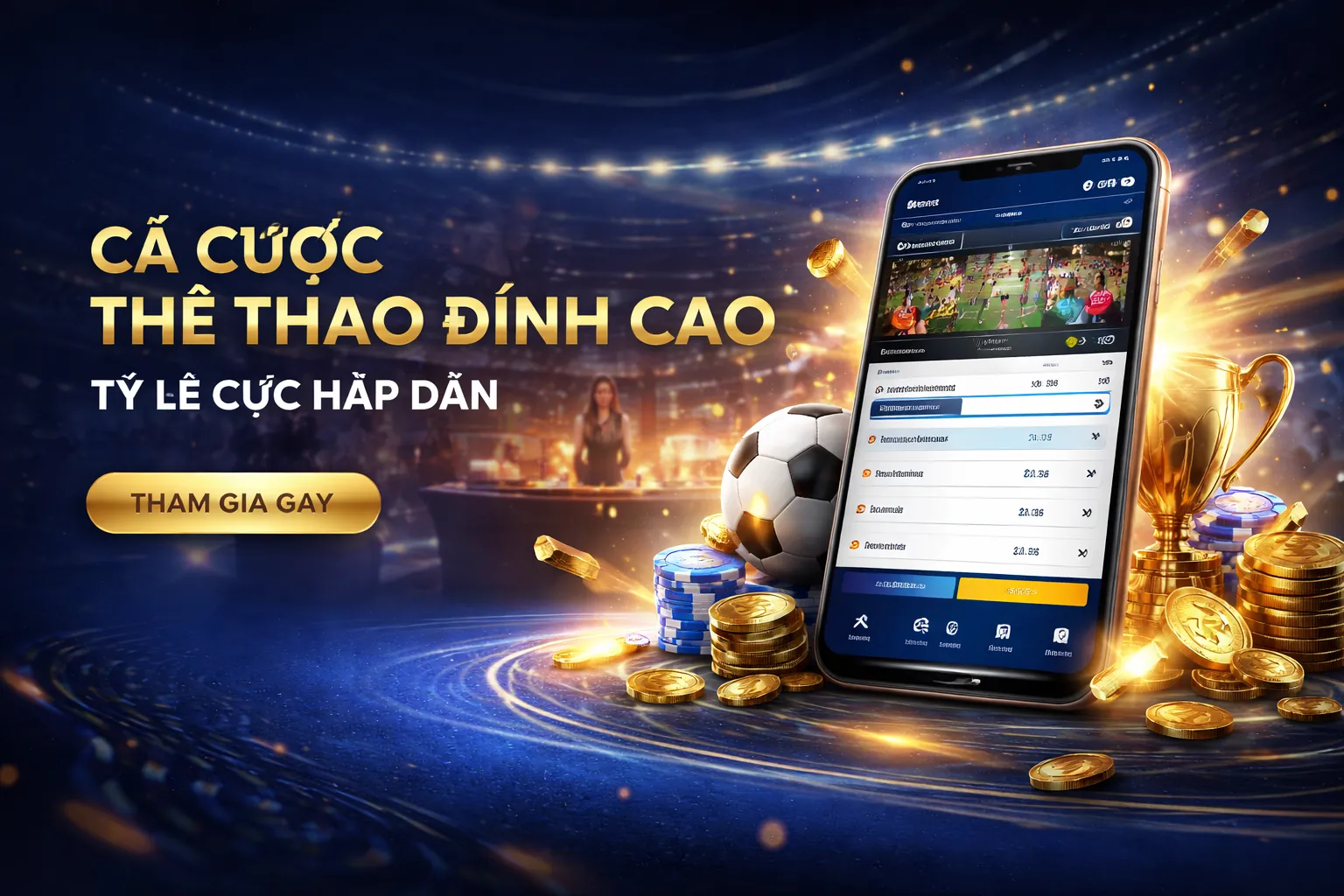 Banner chào mừng OK456 với các trò chơi casino và thể thao